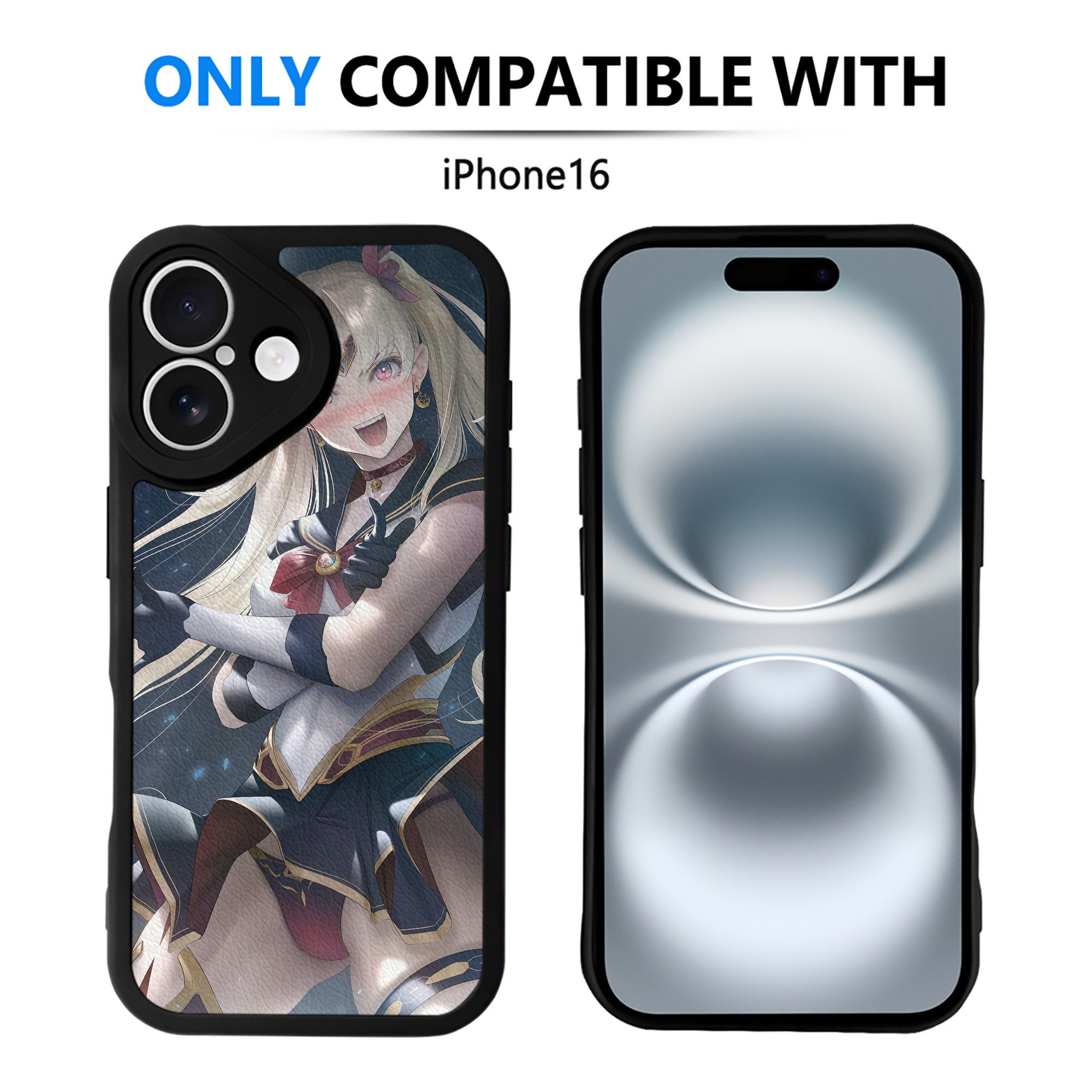 （画像用） 美少女戦士セーラームーン Sailor Moon 【iPhone 16シリーズ対応】シリコンスマホケース（レザー調） 材質：シリコン